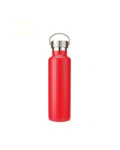 304 Vacuum Stainless Steel Vacuum Flask Double-Layer Large-Capacity Outdoor Water Bottle Mountaineering Sports Bottle, Capacity: 500ml(Red)