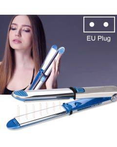 2 in 1 Titanium Hair Straighter Curler Iron(Blue)