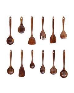 Non-Stick Pot Wood Spoon Teak Scoop Tableware Small Spoon
