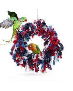 Bird Chew Toy Parrot Swing Cotton Rope Ring Swing Cotton Ring, Specification: 400g