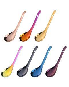 304 Stainless Steel Rice Spoon Household Thickened Large Soup Spoon,Random Color Delivery