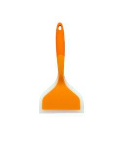 Silicone Nonstick Spatula Wide Mouth Steak Pizza Spatula Kitchen Tool(Orange + Orange)