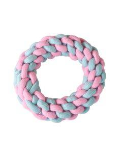 The Donut Dog Molar Teeth Cleaning Toy Candy Color Woven Cotton Rope