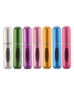 5 pieces sold one 5ml mini perfume spray bottle, self filling pump at the bottom, portable travel, separate bottle, color, random delivery