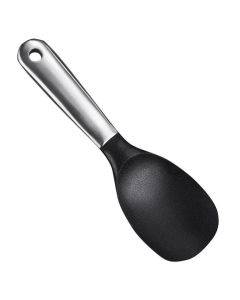 20561 Household Kitchen Stainless Steel Rice Spoon Silicone Long Handle Large Rice Scoop