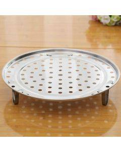 2 PCS Multifunctional Stainless Steel Three-leg Steamed Bun Steamed Rack, Size:24cm