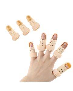 4 pieces for sale Finger protection splint Finger cot fracture fixation fingertip protection finger extensor tendon rupture fixation splint, specifications: No. 4: 55-60mm (skin color)