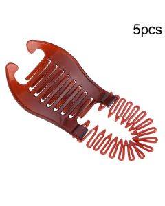 5 pieces of plastic banana hair clips for hair salons