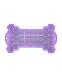 30 Grid Bone Honeycomb Silicone Ice Cube Mold with Lid(Purple)