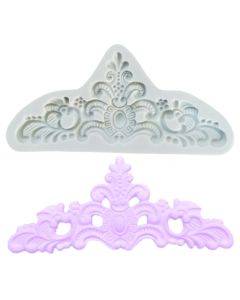 Retro Embossed Fondant Chocolate Cake Silicone Mold(Grey)