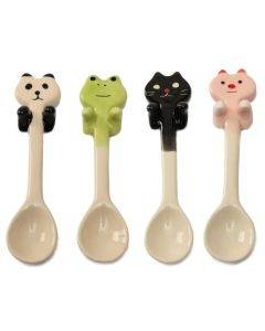 Cartoon Tableware Ceramic Coffee Cup Hanging Spoon