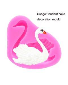 PCS Swan Baking Silicone Mould Cake Decorating Mould(Pink)