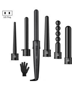 6-in-1 tube replacement LED display tourmaline ceramic curler