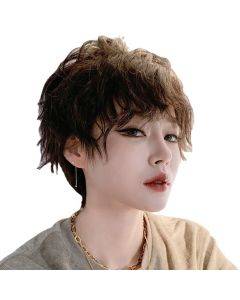 Women's tinfoil perm natural fluffy full head wig