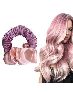 Traceless Meatball Head Hair Coiler Portable Sleep Heatless Curling Stick (Light Pink)