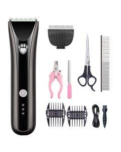 Waterproof pet shaver dog electric clipper gray