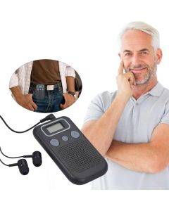 19A Digital Display Mobile Hearing Aid Sound Amplifier Sound Collector (Black)