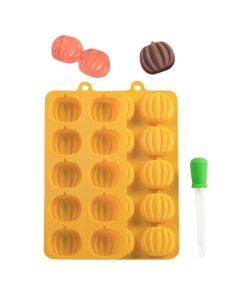 Pumpkin chocolate mousse cake cartoon mold, color randomly shipped (10 holes)