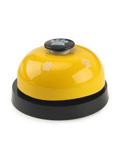 Cat and dog trainer, pet footprint ringer, meal bell, dog intelligence toy (yellow)