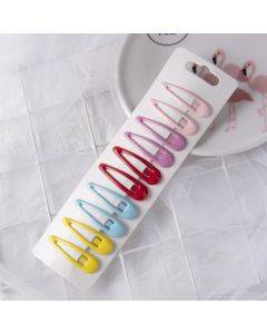 2sets Colorful Water Drop Candy-colored Girls Hair Clip Cute Side Clip(6)