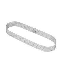 BN1006 Stainless Steel Mousse Circle Thickened Perforated Cake Mold DIY Baking Tools, Specification: Oval 4.7 inches