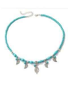 Bohemian Turquoise Natural Stone Sweater Vintage Pendant