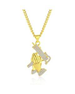 Handheld gun exaggerated hip-hop necklace collarbone chain