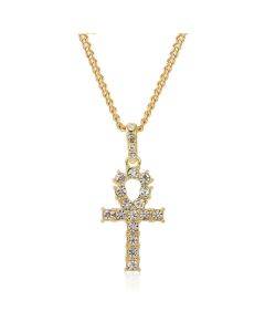 Cross exaggerated hip-hop necklace collarbone chain