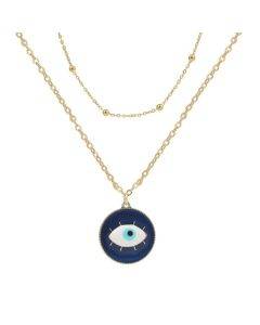 Angel's Eye Pendant Multi layered Necklace