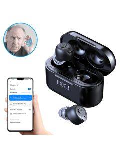 GM-903 Bluetooth dual host digital hearing aid HD digital display sound amplifier for the elderly (black)