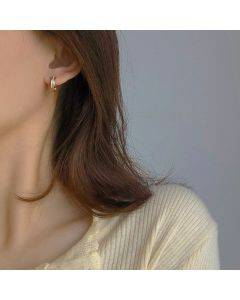 Shell double layered earrings with diamond earrings6