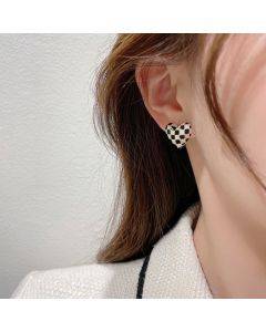 Shell double layered earrings with diamond earrings7