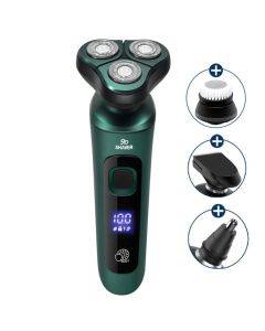 Four in one electric shaver intelligent digital display with three blade heads, multifunctional washable shaver