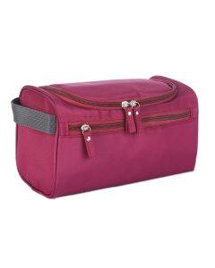 Horizontal travel toiletries storage bag, waterproof makeup bag