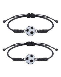 Handwoven adjustable football bracelet