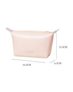 PU Leather Cosmetic Bag Travel Waterproof Toiletries Organizer Bag (Light Blue