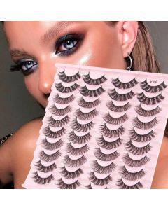 20 pairs/box natural thick beauty curly eyelashes, Russian curly false eyelashes Y700