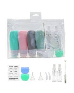 14 piece silicone split bottle travel suit spray bottle set cosmetics bottle set