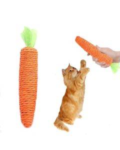 Carrot Cat Chew Rope Toy Bite Resistant Stick Built-in Bell, Size: Large 20cm
