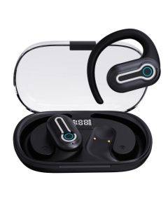 J31 OWS stereo Bluetooth earphones with digital display charging compartment and ear hanging style