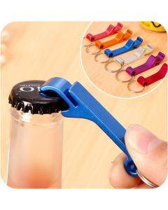 5 PCS Aluminum Wine Bear Bottle Opener Ring Keychain Key Chain, Random Color Delivery