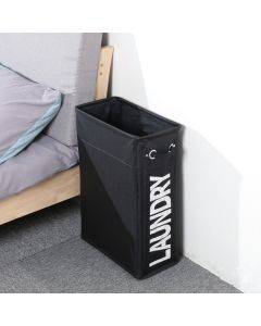 Mesh strap with leather feet Oxford cloth dirty clothes basket small foldable laundry basket