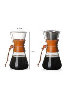 Heat-resistant glass coffee pot convenient hand brewing pot, specification:600ml coffee pot