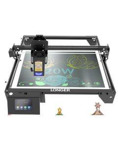 LONGER RAY5 20W Laser Engraver Touch Screen 32-bit Chipset WIFI 0.08*0.1mm Laser Spot Engraving Cutting Machine Area 375*375mm