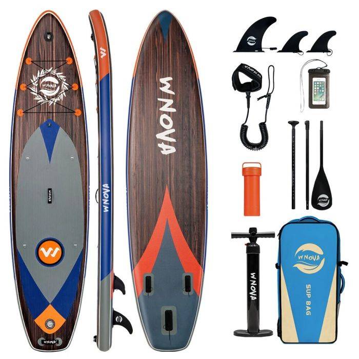 [EU Direct] InnoExpo W025 W026 Felfújható SUP deszka 350*86*15cm Extra széles Stabil SUP deszka 200kg teherbírás szörfözéshez, túrázáshoz, jógához, kalandokhoz, felnőtteknek, uniszex szörfdeszka komplett kiegészítőkkel, evezőpumpával, hátizsákkal