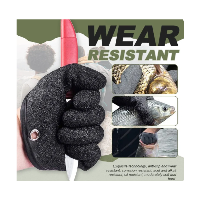 Fishing Catching Gloves Non-slip Fisherman Protect Hand