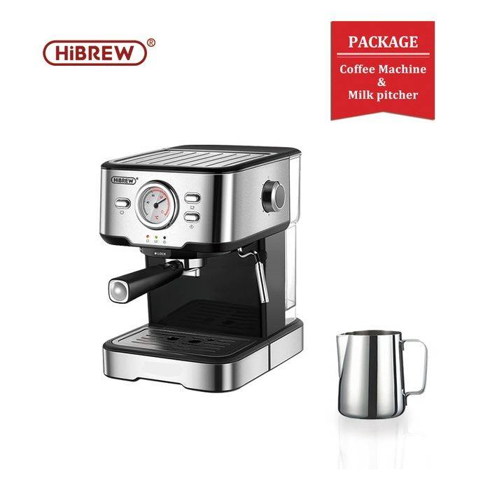 HiBREW Coffee Machine Cafetera 20 Bar Espresso inox Semi Automatic