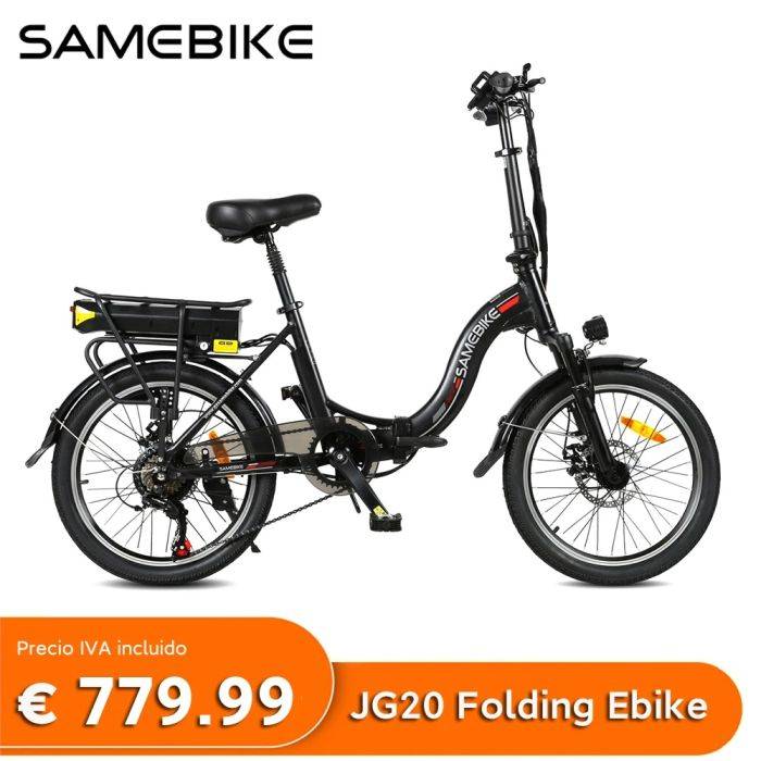 EU STOCK Original SAMEBIKE JG20 Folding Electric Bicycle 350W Motor Moped ebike High Speed E bike 20 Inch Tire Bicycle