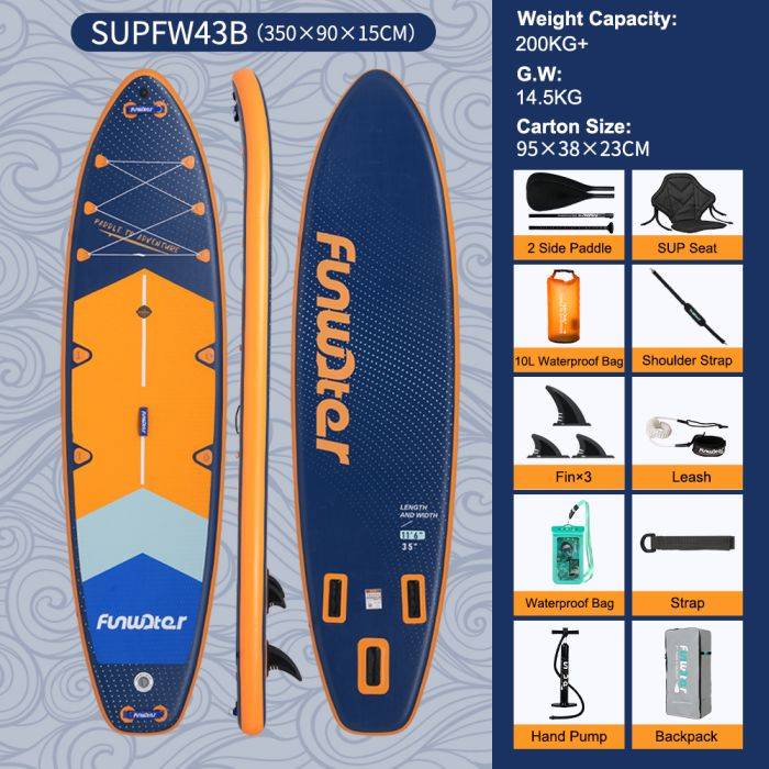 EU Direct] FunWater 350*90*15CM Cruise Inflatable Stand Up Paddle