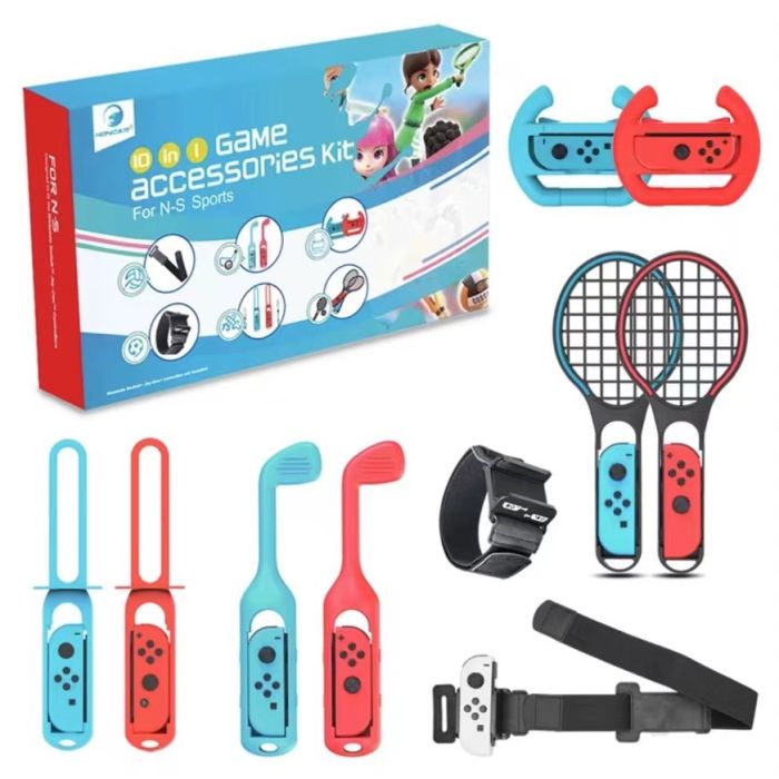 HONCAM Switch Sports game accessories set 10 in 1, suitable for NS Switch Sports motion sensing games